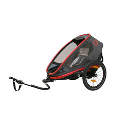HAMAX OUTBACK ONE RECLINING TRAILER: RED/CHARCOAL 